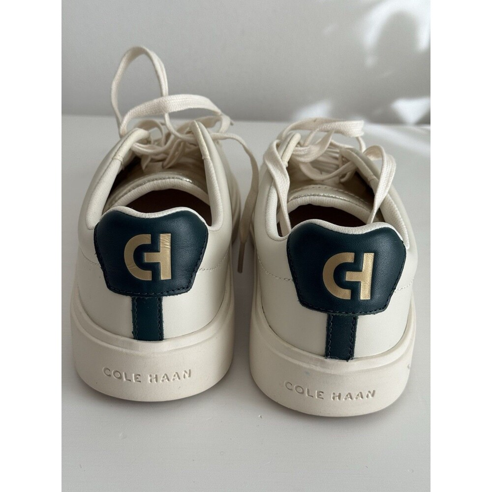 ✿ Cole Haan White Leather Sneakers Womens 7.5B Classic Low Top Casual Shoes